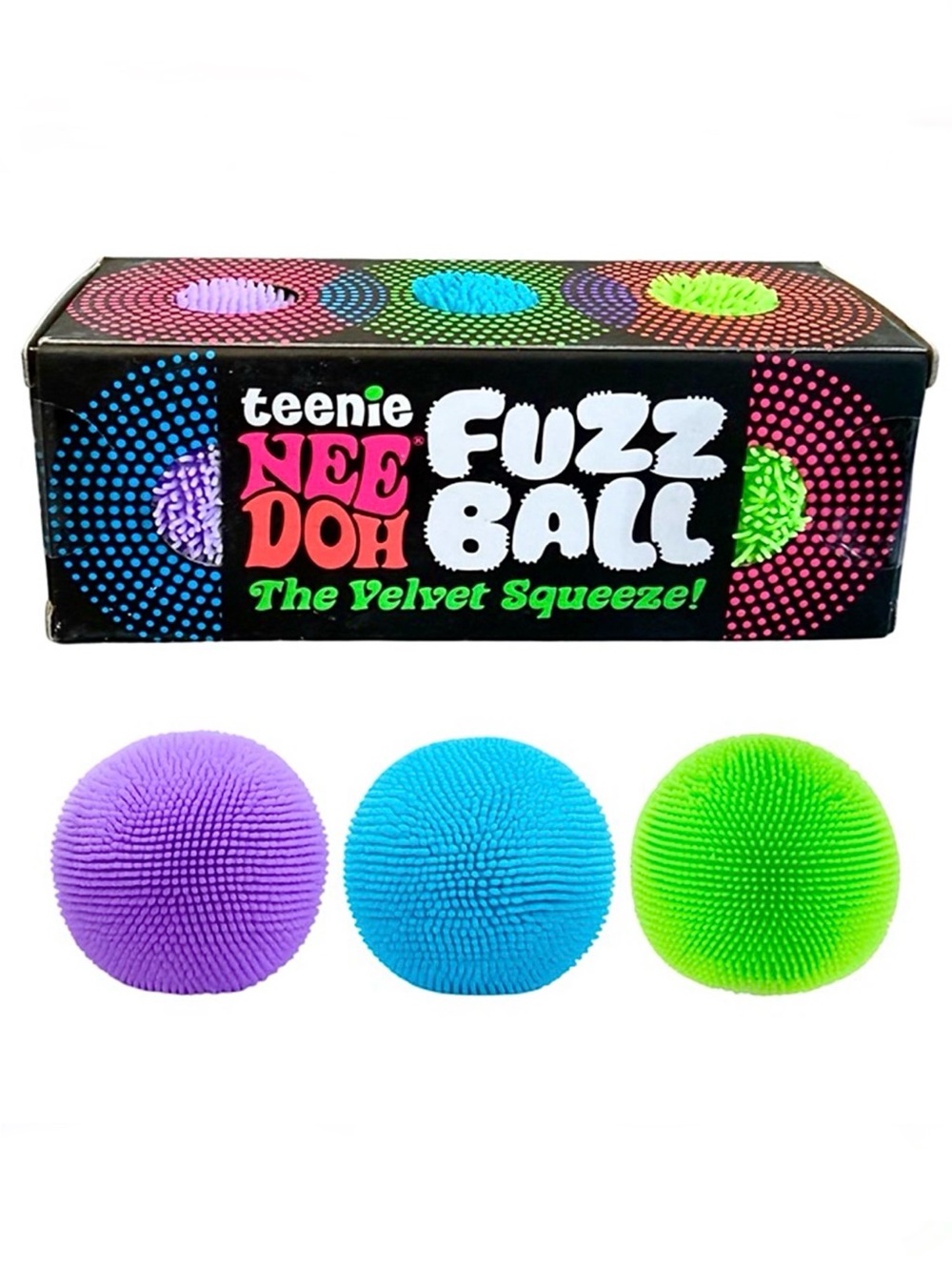 NWT Schylling NeeDoh Teenie Fuzz Ball 3-Pack